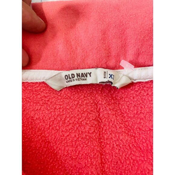 Old Navy Women's Sweatshirt Jacket Pink Long Sleeve Collard Full Zip Size XL - Picture 6 of 9